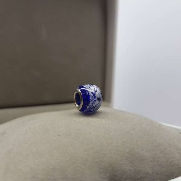 September Sapphire Birthstone with Silver Leaf