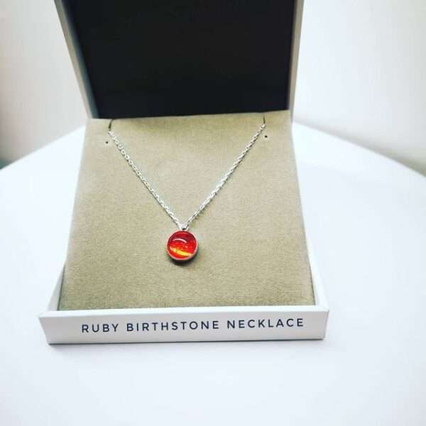 Birthstone Ashes Pendant Necklace